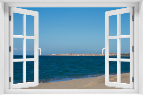 Fototapeta Naklejka Na Ścianę Okno 3D - beautiful panorama of the famous beaches of the Sardinian sea with the isola rossa and castelsardo  behind