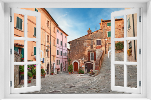 Fototapeta Naklejka Na Ścianę Okno 3D - Castagneto Carducci, Livorno, Tuscany, Italy: picturesque corner of the village where he lived the poet Giosue Carducci