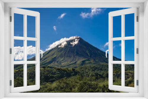 Costa Rica. The Arenal Volcano (Spanish: Volcan Arenal) in north-western Costa Rica in the province of Alajuela. It is an active andesitic stratovolcano.