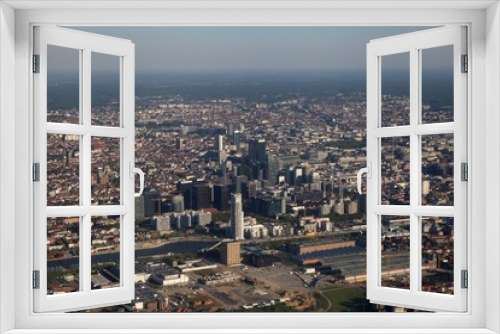 Fototapeta Naklejka Na Ścianę Okno 3D - Aerial View of the Royal Palace of Brussels. Palais de Bruxelles and the Cityscape in Belgium feat. Museums and Famous Landmarks Around Central and Town Hall