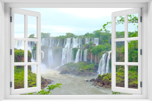 Fototapeta Naklejka Na Ścianę Okno 3D - Wide view in Puerto Iguacu in Argentina