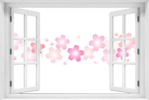 Fototapeta Naklejka Na Ścianę Okno 3D - 桜のライン素材