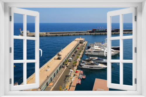 Fototapeta Naklejka Na Ścianę Okno 3D - Entrance of Port Hercule in Monaco, Monte-Carlo on the French Riviera