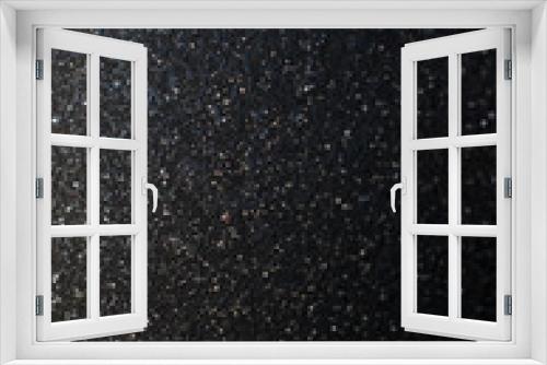 Fototapeta Naklejka Na Ścianę Okno 3D - Black sandpaper to make a background image.black glitter texture christmas abstract background