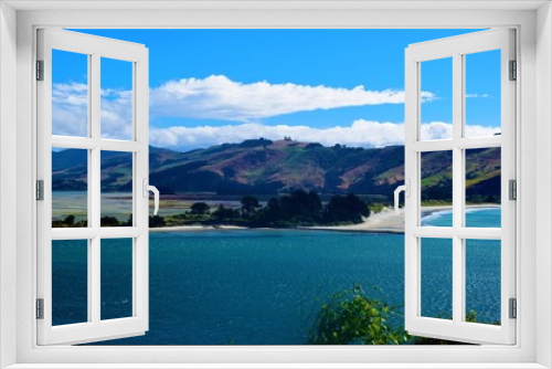 Fototapeta Naklejka Na Ścianę Okno 3D - Beautiful view in the peninsula Otago, New Zealand