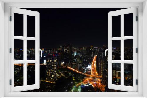Fototapeta Naklejka Na Ścianę Okno 3D - 【東京の夜景】東京タワーから見た風景