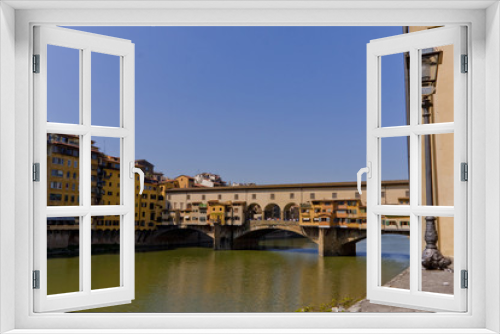 Fototapeta Naklejka Na Ścianę Okno 3D - Firenze, Pontevecchio sull'Arno