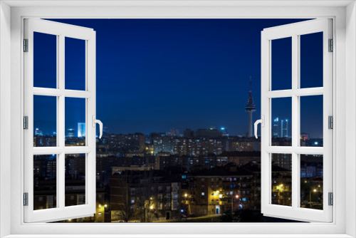 Fototapeta Naklejka Na Ścianę Okno 3D -  Views of the tallest buildings in Madrid
