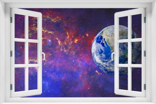 Fototapeta Naklejka Na Ścianę Okno 3D - Blue planet earth in space. (Elements of this image furnished by NASA.)