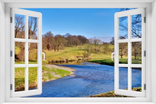 Fototapeta Naklejka Na Ścianę Okno 3D - River in countryside