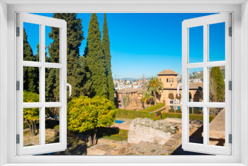 Fototapeta Naklejka Na Ścianę Okno 3D - GRANADA, SPAIN - February 5, 2019: La Alhambra is UNESCO World Heritage site in Granada, Spain. Spain is an European country which has many touristic places..
