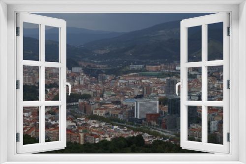 Fototapeta Naklejka Na Ścianę Okno 3D - View of Bilbao from a hill