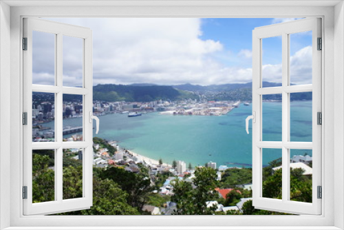Fototapeta Naklejka Na Ścianę Okno 3D - Bay View from Mt. Victoria in Wellington, New Zealand