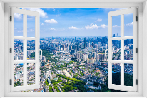 Fototapeta Naklejka Na Ścianę Okno 3D - overlooking city of Guangzhou in China