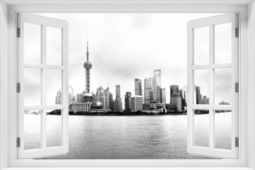 Fototapeta Naklejka Na Ścianę Okno 3D - China Shanghai Pudong skyline sonnenaufgang