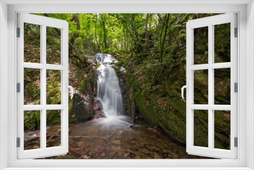 Fototapeta Naklejka Na Ścianę Okno 3D - Gabrovo waterfall in Belasica Mountain,North Macedonia