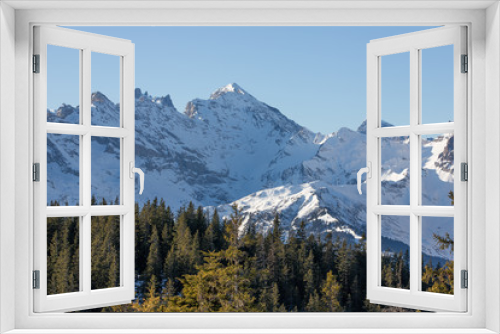 Fototapeta Naklejka Na Ścianę Okno 3D - Mountain view from Eggberge, Switzerland, Europe