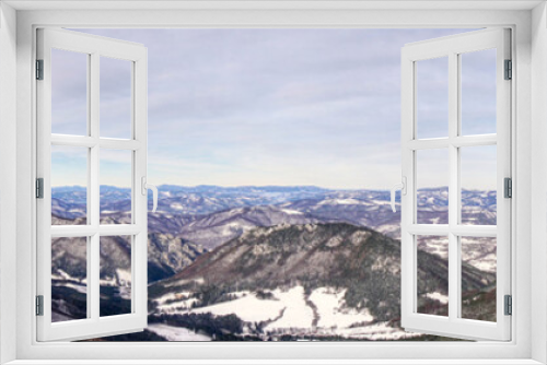 Fototapeta Naklejka Na Ścianę Okno 3D - A panoramic view of Velky Rozsutec, Slovakia