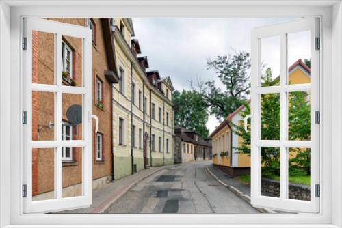 Fototapeta Naklejka Na Ścianę Okno 3D - Typical homes in rural Latvia