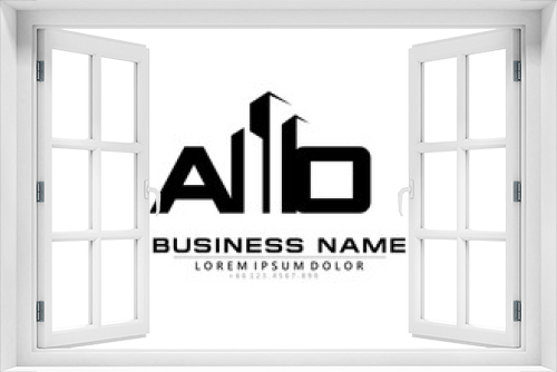 A O AO Initial building logo concept
