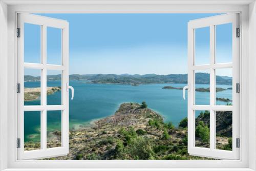 Fototapeta Naklejka Na Ścianę Okno 3D - Panorama of beautiful lake. Rhodes. Rhodes island. Dodecanese Greece