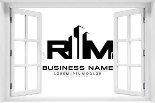 R M RM Initial building logo concept