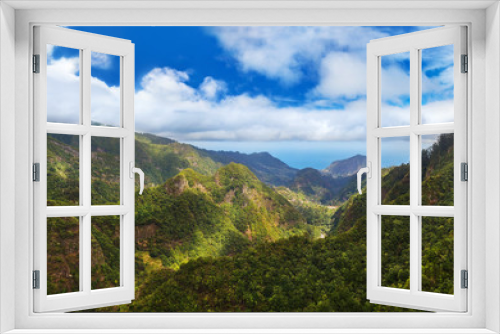 Fototapeta Naklejka Na Ścianę Okno 3D - Balcoes levada panorama - Madeira Portugal