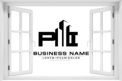 P I PI Initial building logo concept