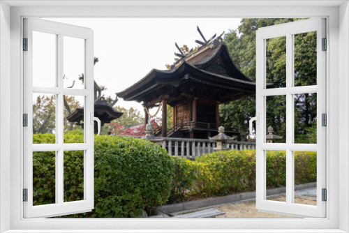 Fototapeta Naklejka Na Ścianę Okno 3D - 阿智神社の本殿