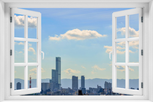 Fototapeta Naklejka Na Ścianę Okno 3D - 大阪の都市風景