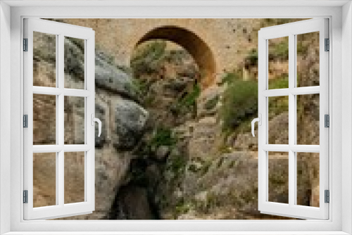Fototapeta Naklejka Na Ścianę Okno 3D - New bridge over the gorge in the city of Ronda, Spain