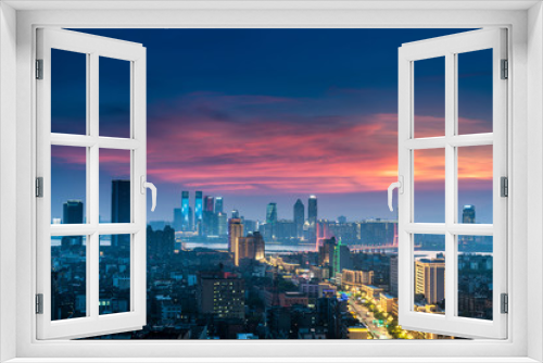 Fototapeta Naklejka Na Ścianę Okno 3D - Sunset in the city