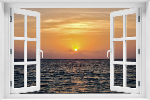 Fototapeta Naklejka Na Ścianę Okno 3D - Sunset above Caribbean Sea