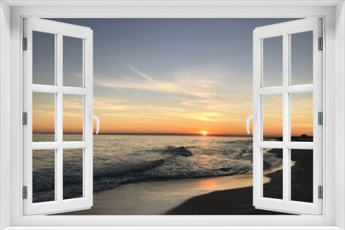 Fototapeta Naklejka Na Ścianę Okno 3D - Beach Sunset Reflection 0122-06