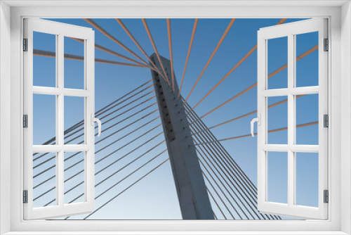 Fototapeta Naklejka Na Ścianę Okno 3D - details of a Millennium bridge located above the Moraca river in Podgorica