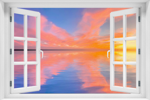 Fototapeta Naklejka Na Ścianę Okno 3D - Sunset Reflection on the Ocean at Chatham, Cape Cod 