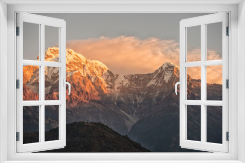 Fototapeta Naklejka Na Ścianę Okno 3D - Annapurna Mountain Range in Nepal