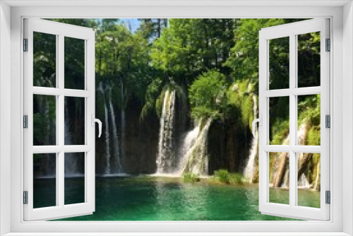 Fototapeta Naklejka Na Ścianę Okno 3D - waterfall in the park