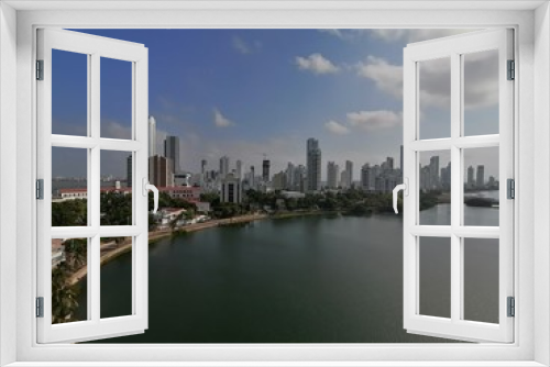 Fototapeta Naklejka Na Ścianę Okno 3D -  Panoramic buildings el laguito Cartagena Colombia