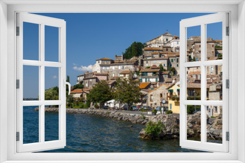 Fototapeta Naklejka Na Ścianę Okno 3D - View to medieval Anguillara Sabazia town, Italy