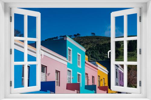 Fototapeta Naklejka Na Ścianę Okno 3D - colorful houses in cape town 