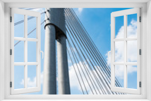 Fototapeta Naklejka Na Ścianę Okno 3D - Abstract architectural features, bridge close-up