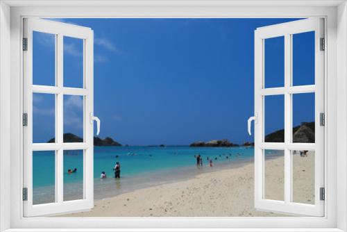 Fototapeta Naklejka Na Ścianę Okno 3D - 渡嘉敷島阿波連ビーチのサンゴ礁の海　Coral ocean and beach of Tokashiki island, Okinawa
