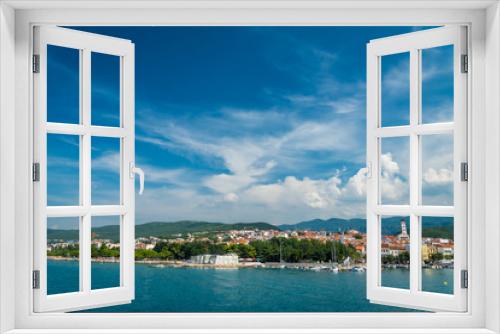 Fototapeta Naklejka Na Ścianę Okno 3D - Panoramic view of Crikvenica under blue sky. Crikvenica is a popular holiday resort in Kvarner riviera in Croatia