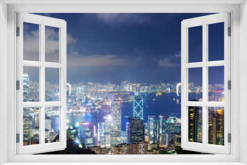 Fototapeta Naklejka Na Ścianę Okno 3D - Hong Kong Skyline during a hazy/smog day