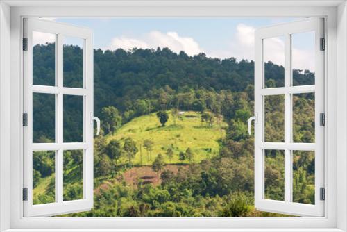 Fototapeta Naklejka Na Ścianę Okno 3D - Scenic View Of Mountains Against Sky