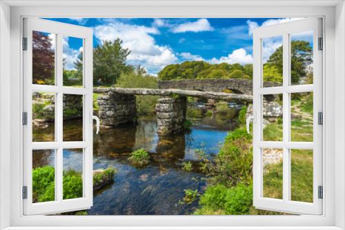 Fototapeta Naklejka Na Ścianę Okno 3D - Medieval clapper bridge