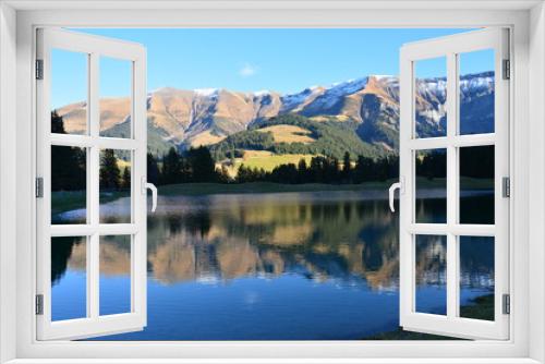 Fototapeta Naklejka Na Ścianę Okno 3D - Lac de Javen Megève Alpes Haute Savoie France