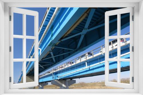 Fototapeta Naklejka Na Ścianę Okno 3D - 江戸川に架かる流山橋と青空