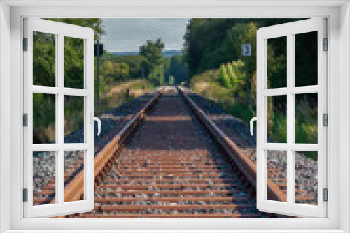 Fototapeta Naklejka Na Ścianę Okno 3D - Rostige Schienen